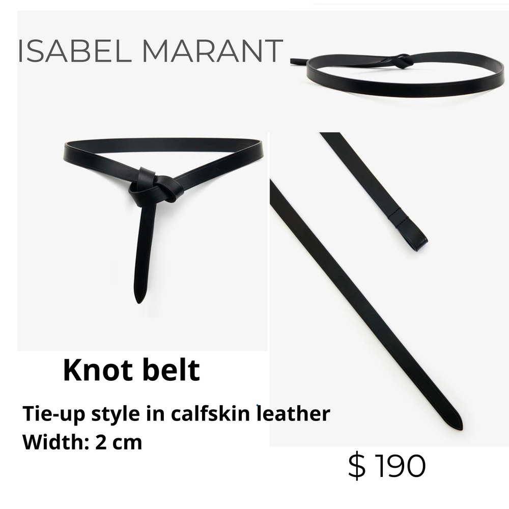 Isabel Marant Black Knot Belt. Very Good Condition, Not Original Pack. # 244